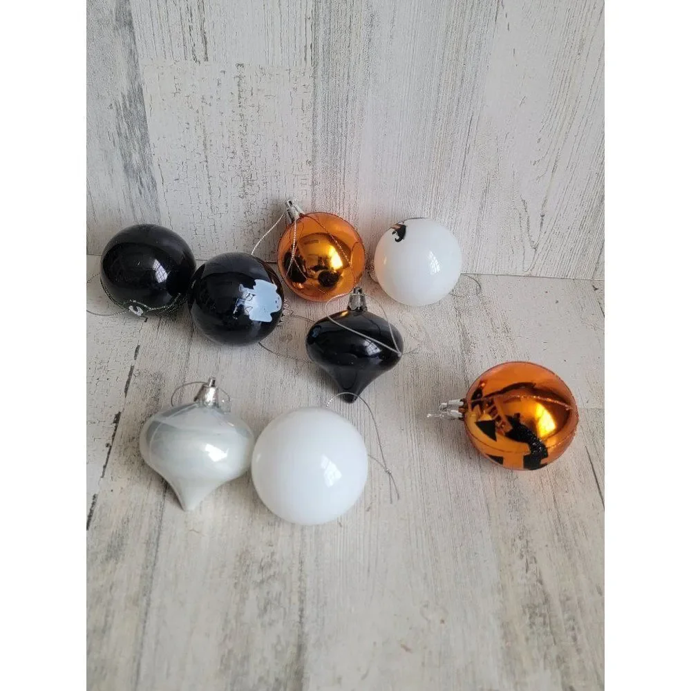 Hallloween ghost pumpkin cat‎ ball ornament set Xmas spooky